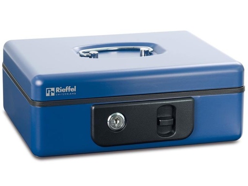 [90121466 1144267] Robert Rieffel Geldkassette Deluxe 2 19.7 x 15.4 x 8.6 cm, Blau