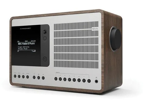 [90121523 308476] Revo Internet Radio SuperConnect Walnuss Silber