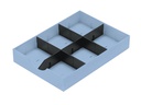 Styro Schubladenelement Styrodoc Hellblau/Schwarz