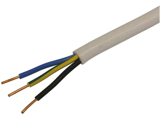 [90121560 855171] STEFFEN Installationskabel TT 3x 1.5 mm2 25 m Weiss
