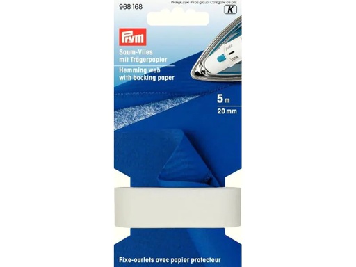 [90121608 1088197] Prym Vlies Trägerpapier Saum 20 mm, Weiss