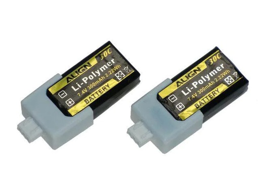 [90121698 320483] ALIGN RC-Akku LiPo 300 mAh 7.4 V 30C 2 Stück