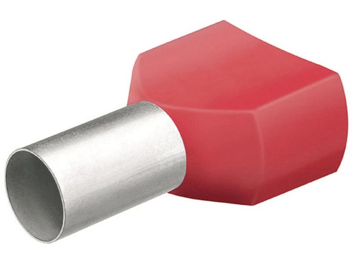[90121805 847059] Knipex Aderendhülsen Twin 24 x 12 mm Rot, 50 Stück