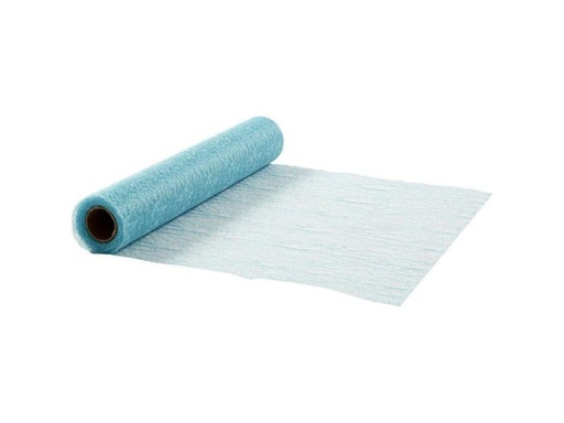 [90121875 883994] Creativ Company Tischläufer Netz 30 cm x 10 m, Hellblau