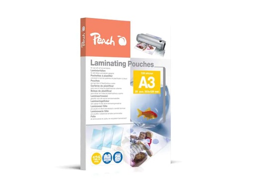 [90121893 228458] Peach Laminierfolie A3, , 25 Stück, Glänzend