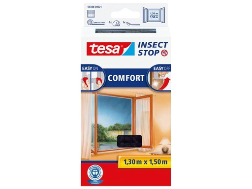 [90122010 450954] tesa Fliegengitter Insect Stop Comfort Fenster 1.7 x 1.8m