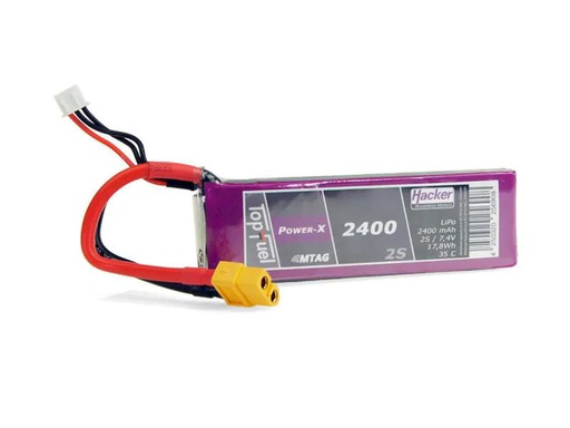 [90122089 1017054] Hacker RC-Akku LiPo 2400 mAh 7.4 V 35C TopFuel ECO-X MTAG