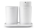 Brabantia Seifenspender-Set ReNew mit Zahnputzbecher und Schale Weiss