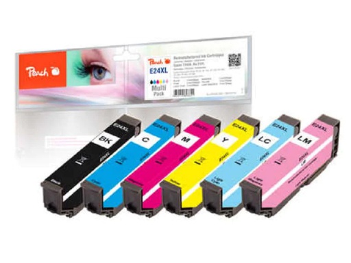 [90122314 1142570] Peach Tinte Epson T2438, No 24XL Multi BK, 2x C, 2x M, Y