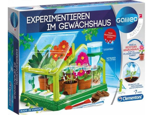 [90122440 1027845] Clementoni Experimentierkasten Galileo -  Experimente im Gewächshaus