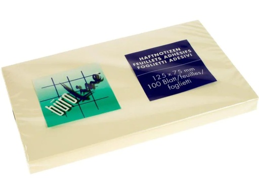 [90122584 1161617] Büroline Notizzettel 12.5 x 7.5 cm, 1 Block à 100 Blatt, Gelb
