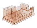 Delock Stiftehalter /Schreibtisch Organizer transparent / braun