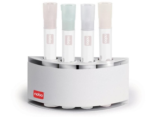 [90122828 219704] Nobo Stiftehalter magnethaftend, für Whiteboard-Marker Weiss
