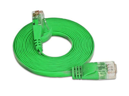 [90123038 314641] SLIM Slimpatchkabel RJ-45 - RJ-45, Cat 6, UTP, 0.1 m, Grün