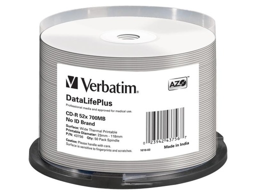 [90012284 163359] Verbatim CD-R Thermo 0.7 GB, Spindel (50 Stück)
