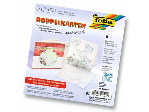 [90123312 565727] Folia Blankokarte 220 g/m² quadratisch Crème