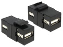 Delock Keystone-Modul USB 2.0, A – A, (f-f) Schwarz