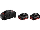 Bosch Professional Akku und Ladegerät 2 x GBA 18 V 5 Ah