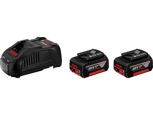 [90123515 636360] Bosch Professional Akku und Ladegerät 2 x GBA 18 V 5 Ah