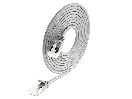 [90123705 823040] SLIM Slimpatchkabel RJ-45 - RJ-45, Cat 6A, U/FTP, 0.1 m, Grau