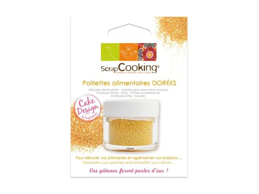 [90123828 478408] ScrapCooking Lebensmitteldeko Pailetten Gold Gold 5 g