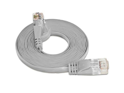 [90123964 314604] SLIM Slimpatchkabel RJ-45 - RJ-45, Cat 6, UTP, 1.5 m, Grau