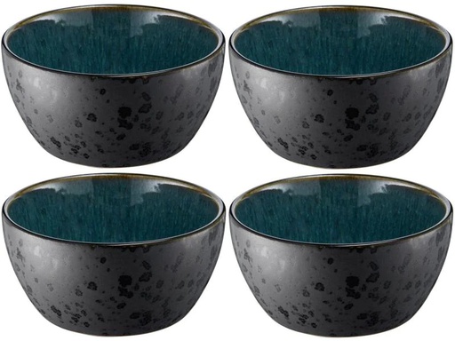 [90124001 828968] Bitz Snackschale 12 cm, 4 Stück, Schwarz/Grün