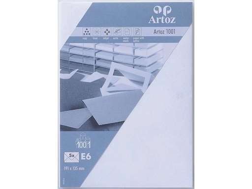[90124160 1212388] Artoz Couvert 1001, E6, 5 Stück, Blütenweiss