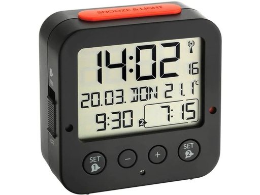 [90124308 1212605] TFA Dostmann Digitalwecker Bingo Schwarz