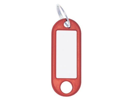 [90124375 1022682] WEDO Schlüsselanhänger 18 mm mit Ring, Rot, 100 Stück