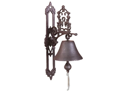 [90124422 1009690] Esschert Design Hausglocke Klassik Antik braun