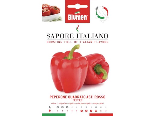[90124670 848207] Blumen Samen Paprika Quadrato Asti Rosso