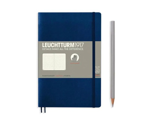 [90124777 919256] Leuchtturm Notizbuch Paperback Softcover B6, Dot, Marineblau