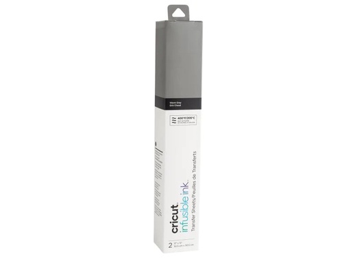 [90124923 1005189] Cricut Aufbügelfolie Infusible Ink, 30.5 x 30.5 cm, 2 Stück, Grau