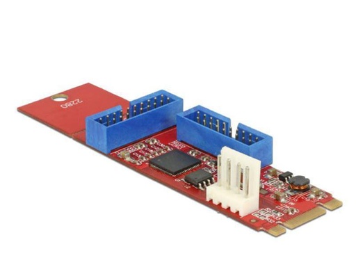 [90124954 526332] Delock Konverter M.2 Key B+M - 2x USB 3.0