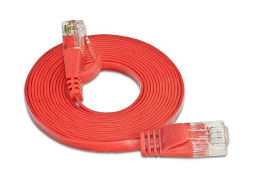 [90125022 314673] SLIM Slimpatchkabel RJ-45 - RJ-45, Cat 6, UTP, 1 m, Rot