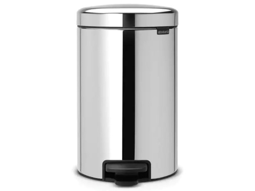 [90125149 655016] Brabantia Treteimer NewIcon 12 l, Brilliant Steel