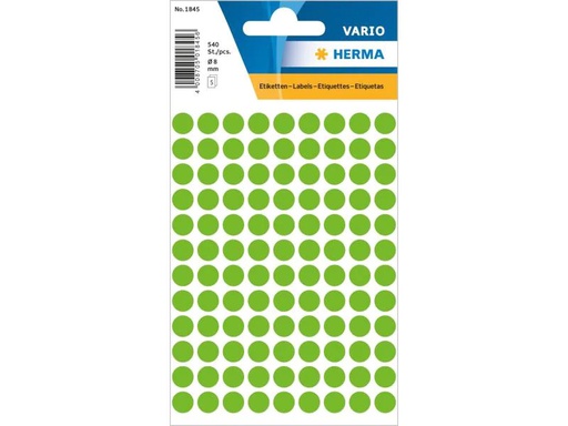 [90125294 1093023] Herma Stickers Klebepunkte Vario Ø 8 mm, Grün