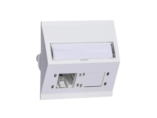 [90125405 969978] R&amp;M Netzwerkdose EDIZIOdue 60 x 60, 2 Port leer Kombi ws Cat 6A