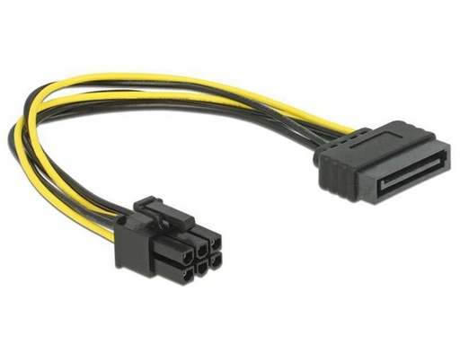 [90125456 174116] Delock Stromkabel 6Pin - SATA 20 cm