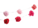 Rico Design Girlande Pompon 1.8 m, 2 Stück, Pink