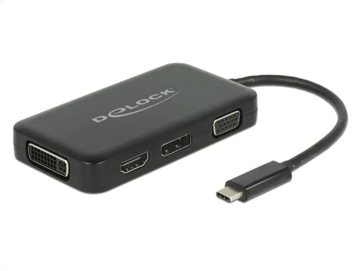 [90125561 814182] Delock Multiadapter 63929 USB-C – DP/DVI-D/HDMI/VGA