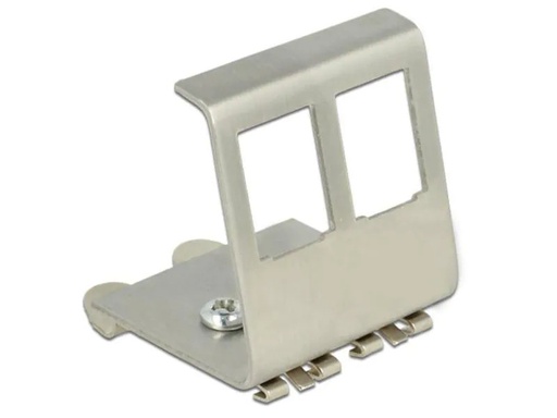 [90125712 493940] Delock Hutschienenhalter Keystone für 2x Anschlüsse