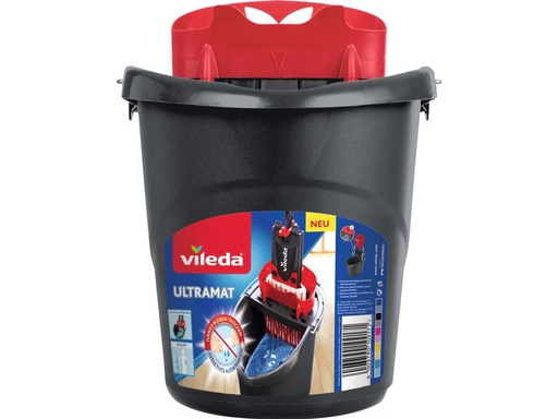 [90125961 1170975] Vileda Putzeimer Ultramat 2 in1 Eimer 10 l, Schwarz