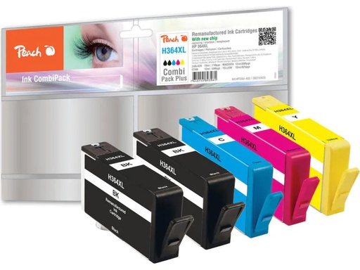 [90126321 403837] Peach Tintenset HP Nr. 364XL Multipack+ C, M, Y, 2x BK