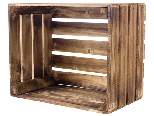[90126397 1082401] Holz Zollhaus Holzharasse Vintage geflammt 40 x 50 cm