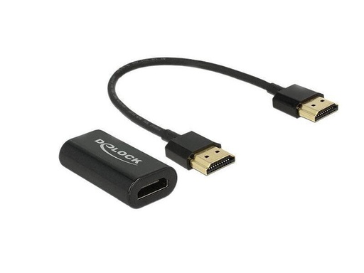 [90126402 417622] Delock Adapterkabel HDMI, VGA Metalgehäuse, Schwarz