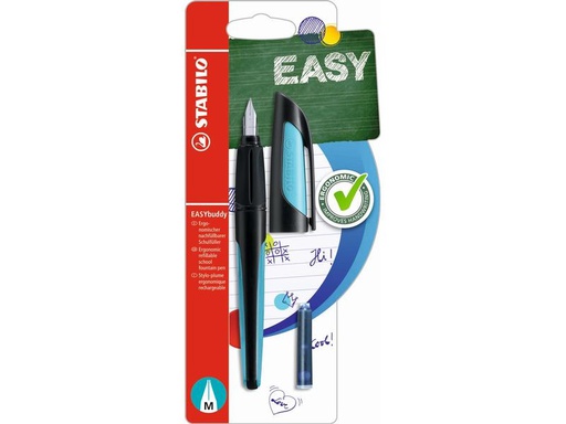 [90126429 1103427] STABILO Füllfederhalter Easybuddy Medium (M), Blau/Schwarz