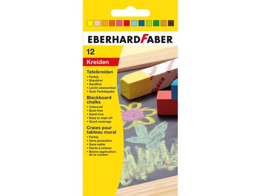 [90126448 1102053] Eberhard Faber Wandtafelkreide Farbig, 12 Stück