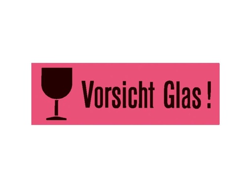[90126658 1060485] HERMA Text-Etiketten 39 x 118 mm Vorsicht Glas, 1000 Stück